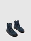 Zip Up Ankle Boots GUJY812SOF BLUE DENIM